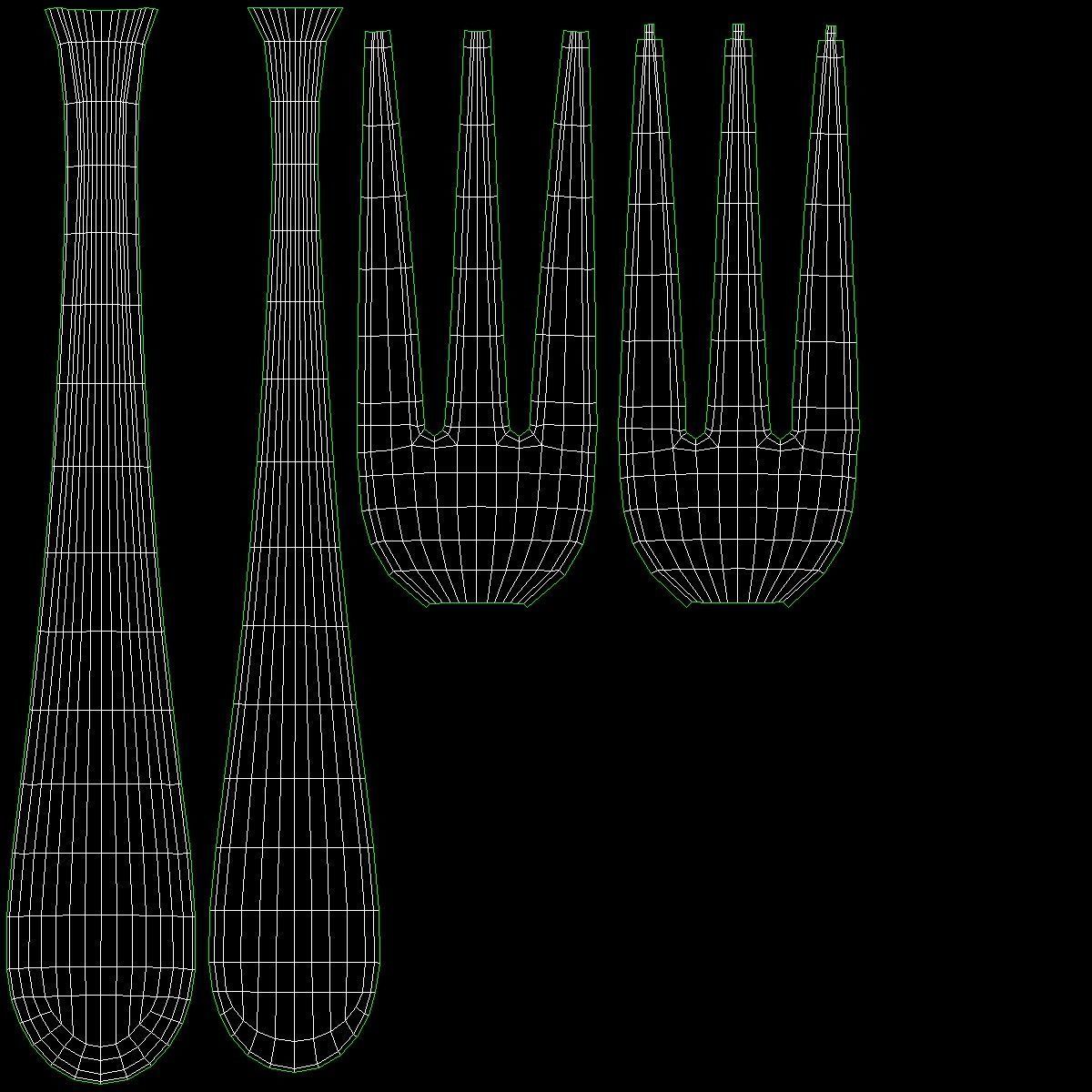 Generic Cutlery 5 Pieces COLLECTION 3D model_17