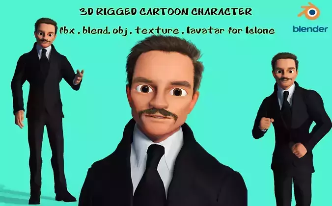 3D Cartoon Character The Teacher 