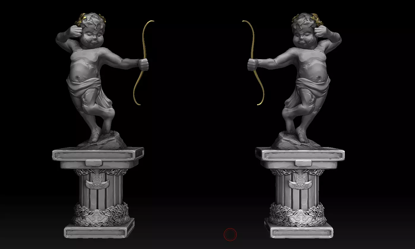 Cupid High Poly 3D model