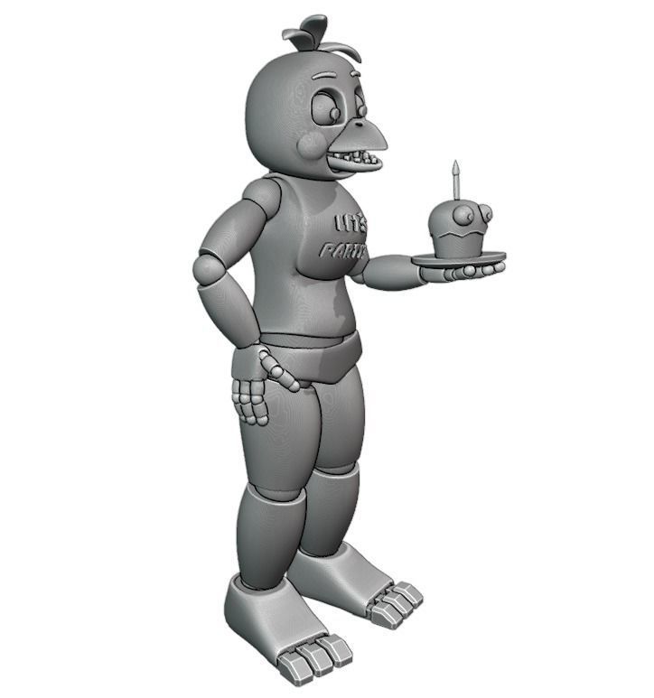Toy chicka 3D print model_2