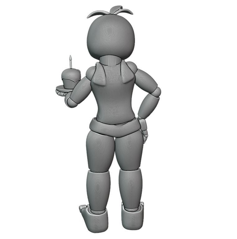 Toy chicka 3D print model_3