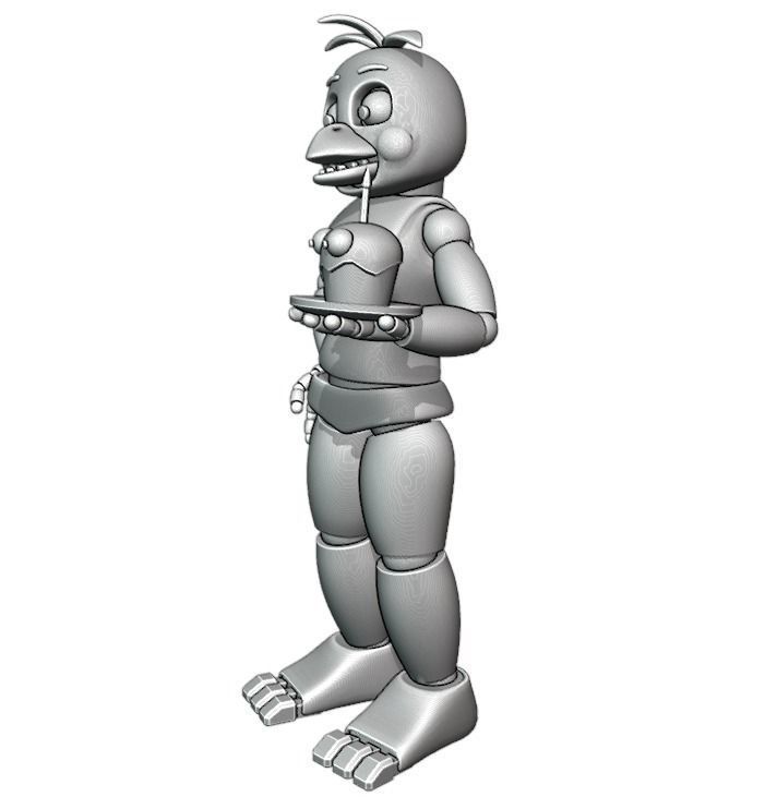 Toy chicka 3D print model_1