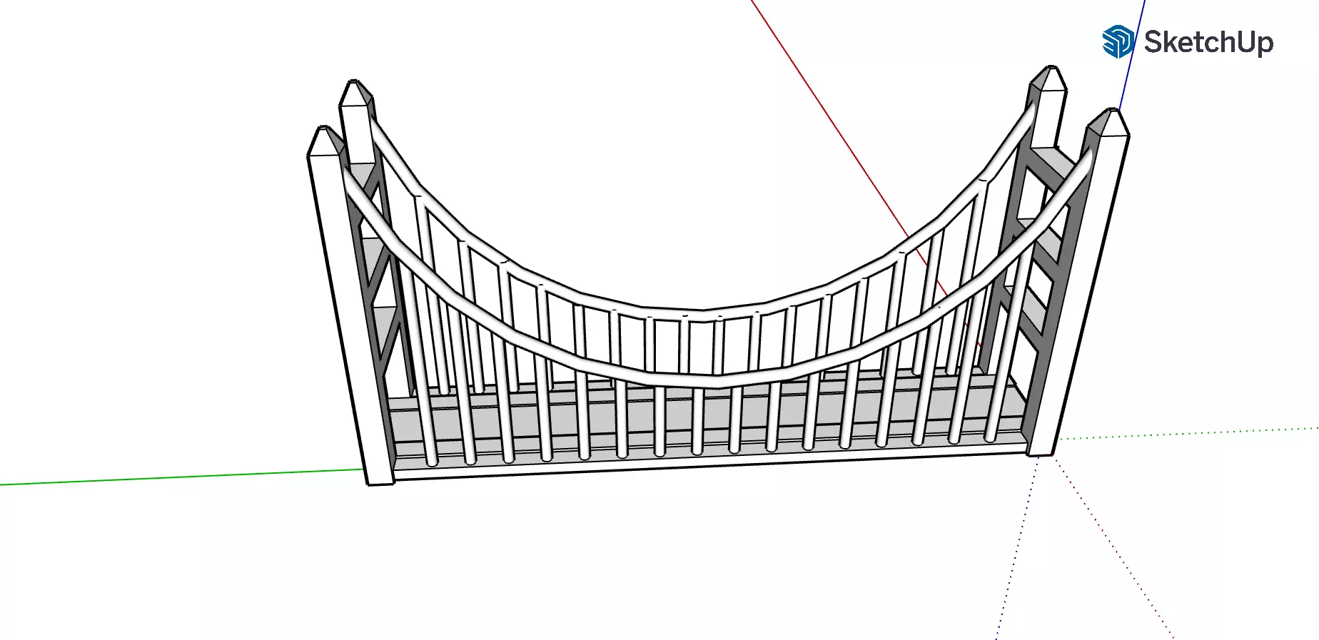 Golden gate bridge model 3D print model