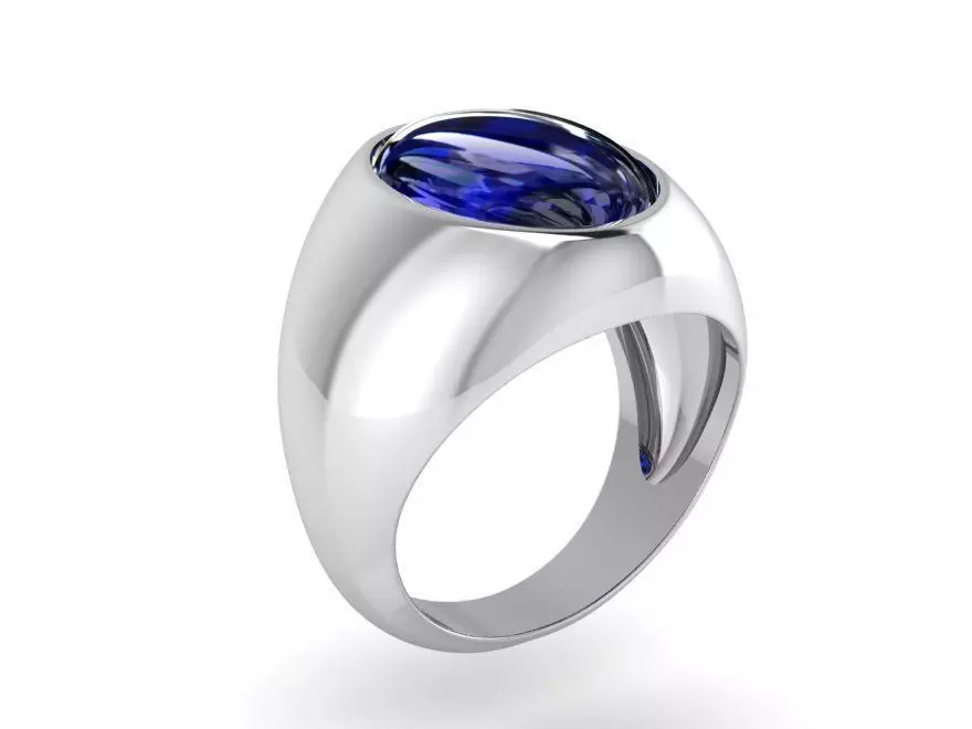 Cabochon Ring 4034 Free 3D print model