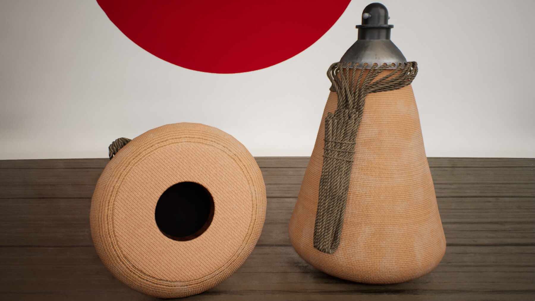 Japanese WWII Grenade Collection Low-poly 3D model_7