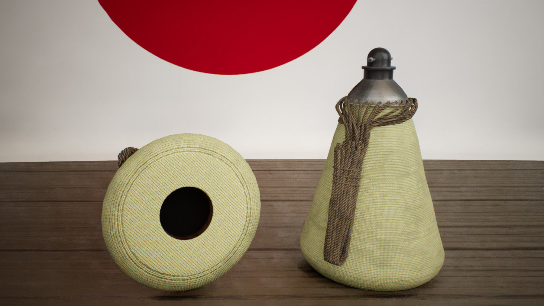 Japanese WWII Grenade Collection Low-poly 3D model_9