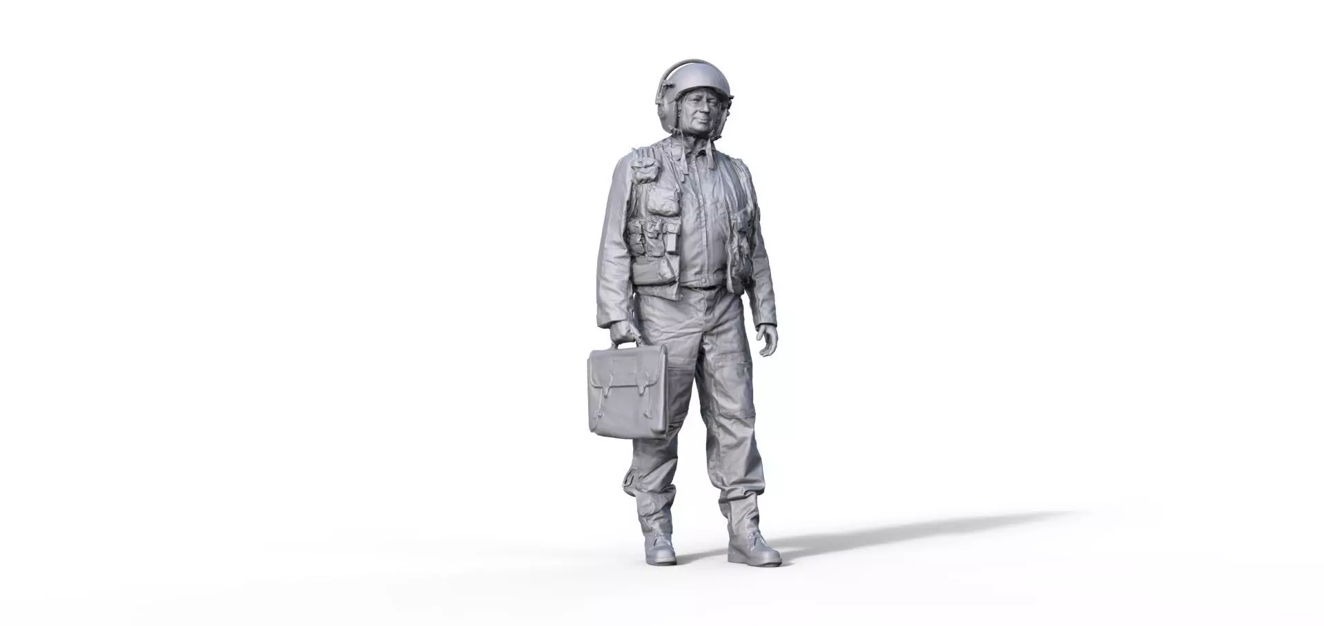 Pilot figure Russia Mig Typ 918 3D print model_0