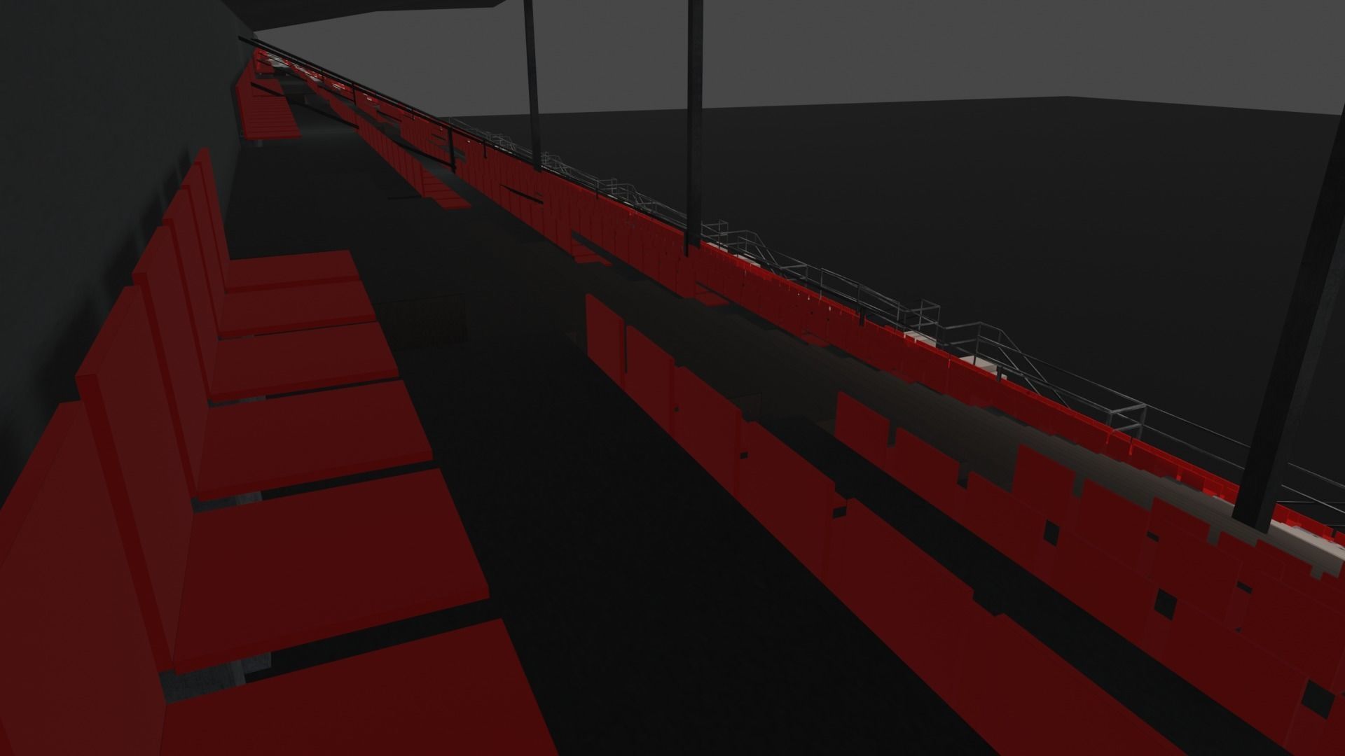 Grandstand Low-poly 3D model_12