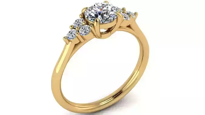 Round Engagement Ring