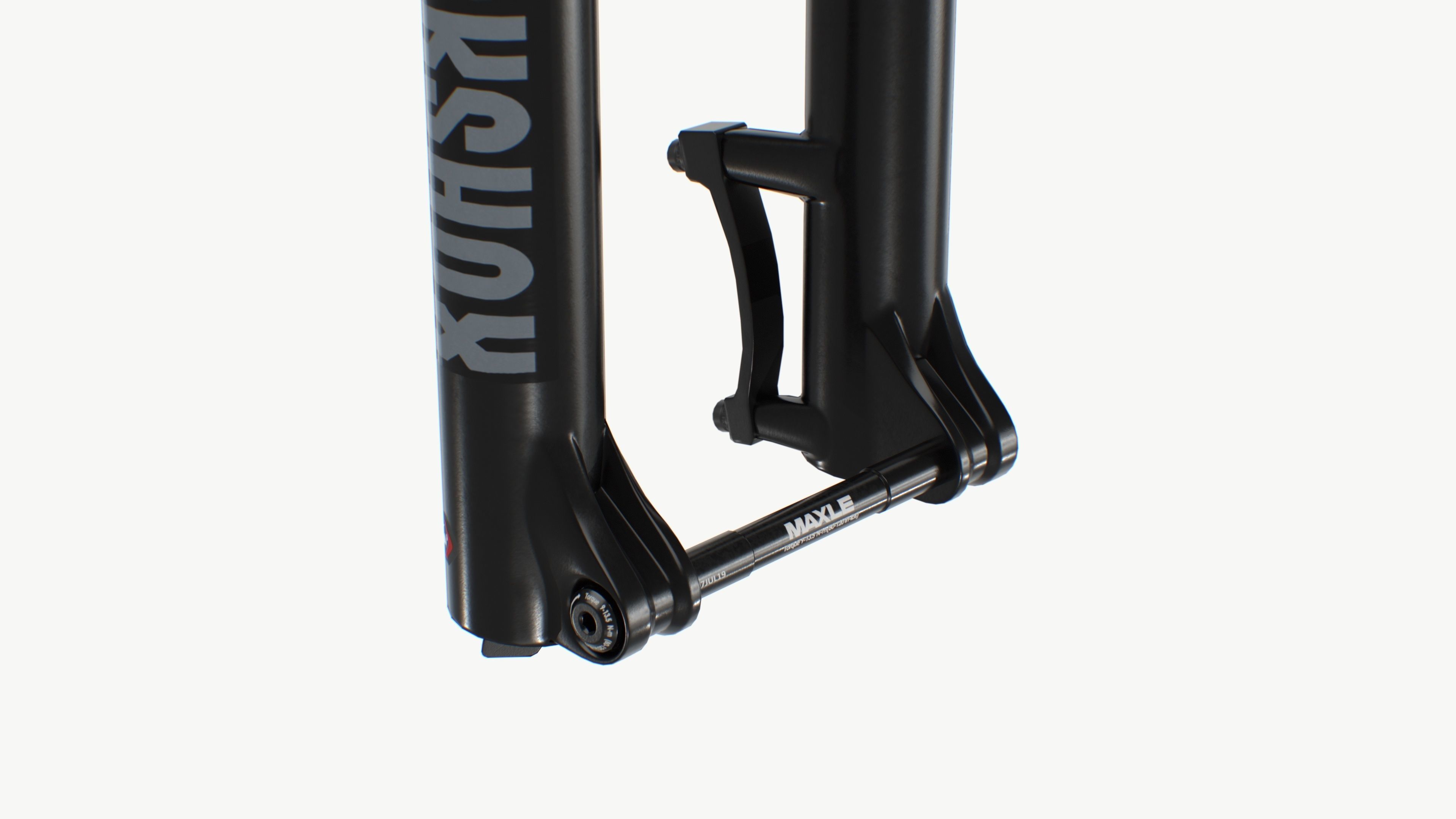 Front suspension Fork Low-poly 3D model_7