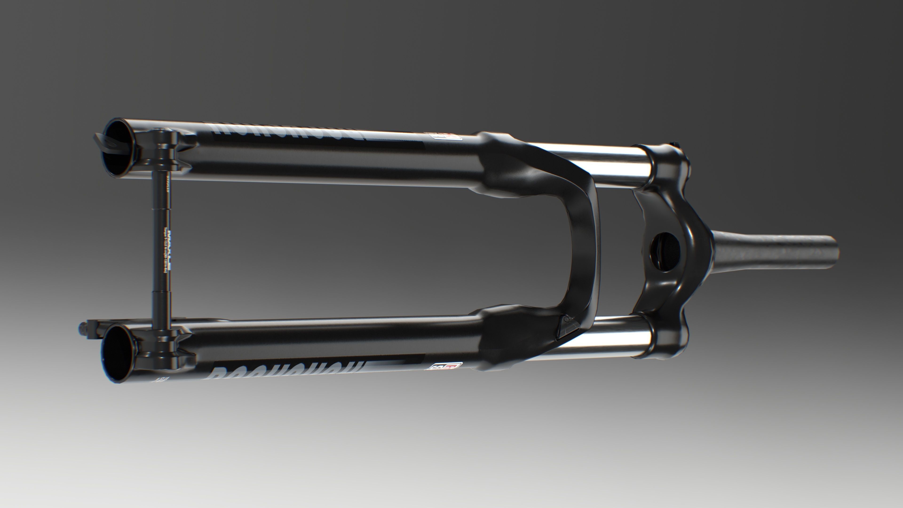 Front suspension Fork Low-poly 3D model_4