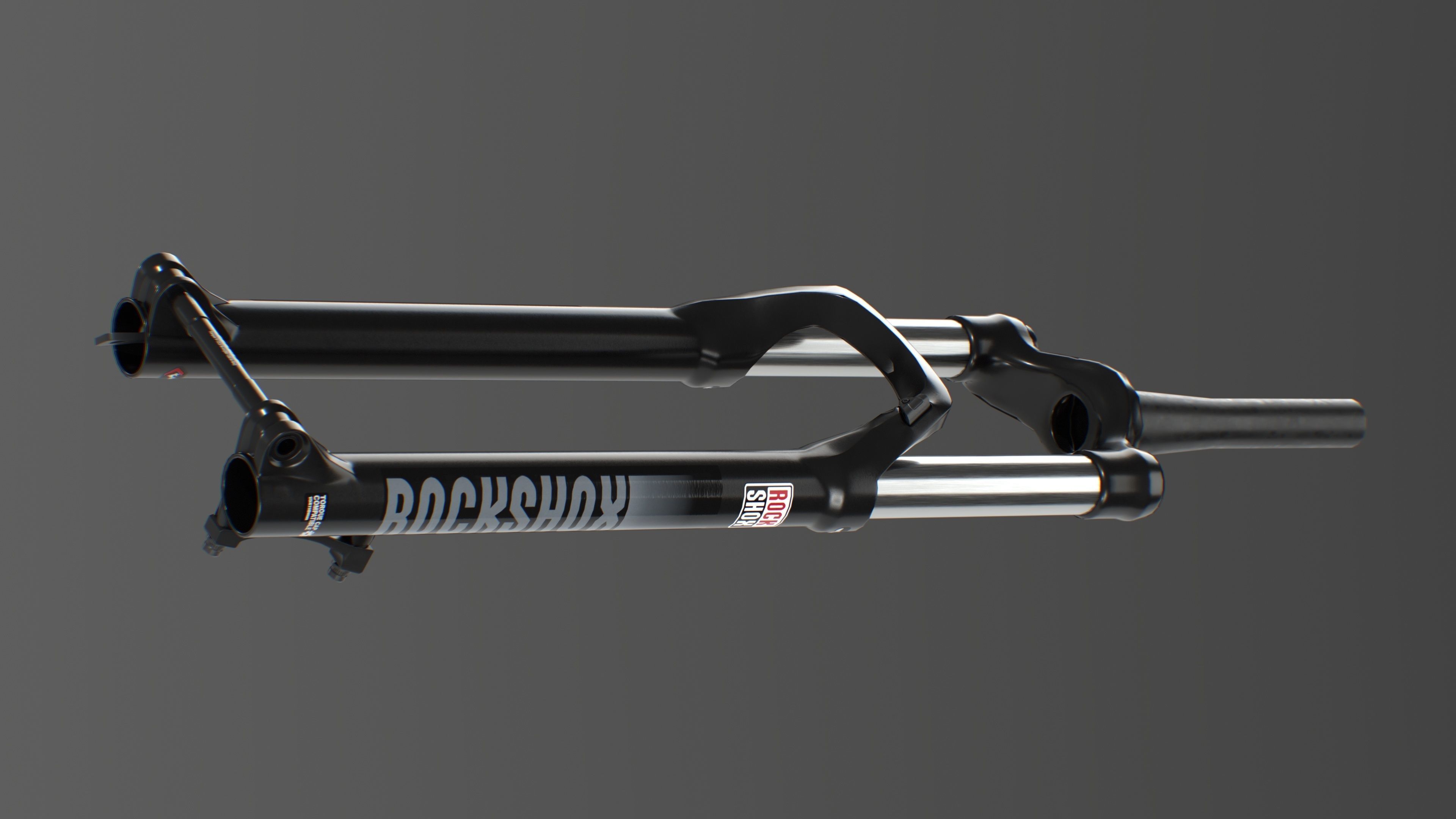 Front suspension Fork Low-poly 3D model_2