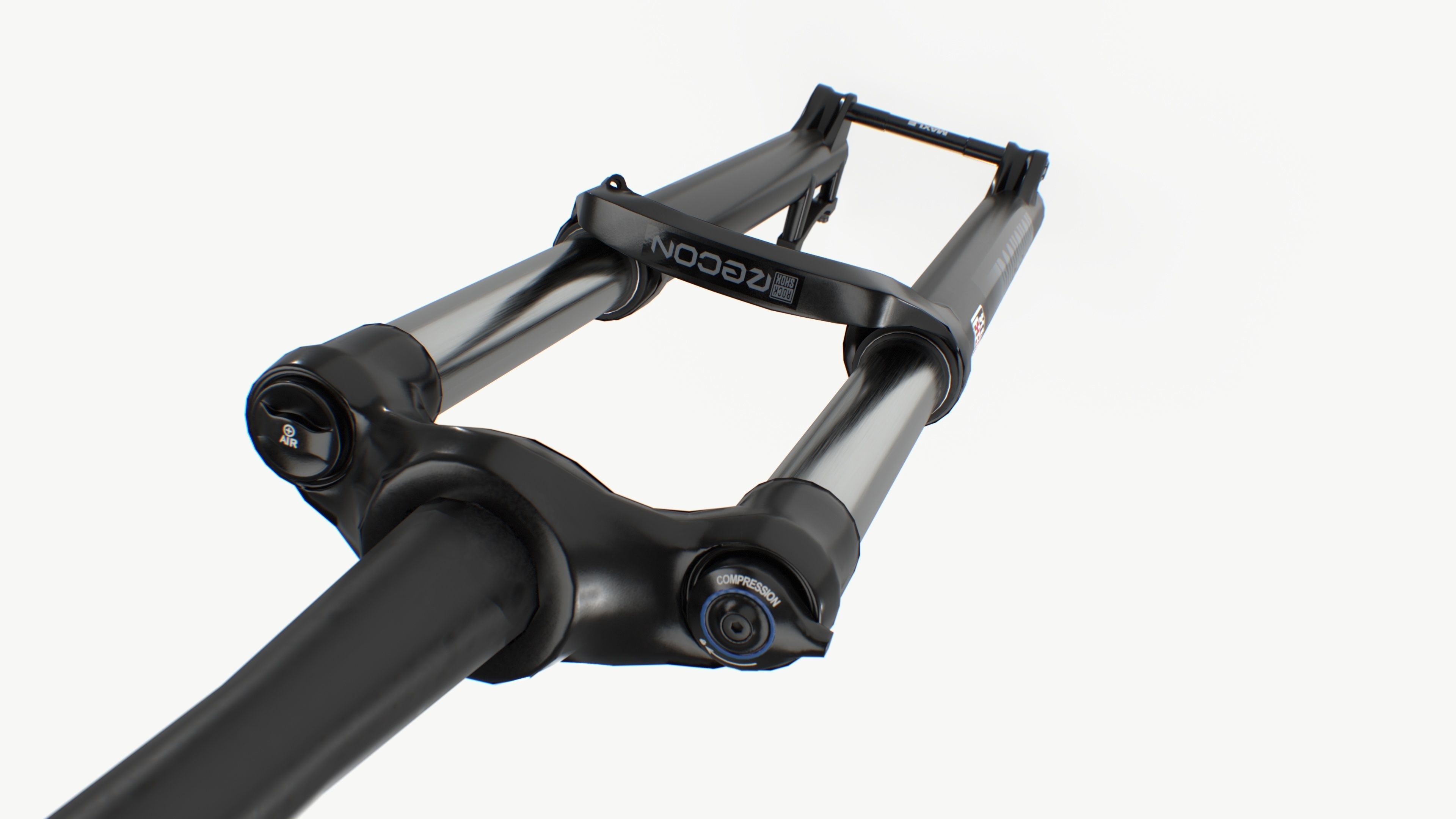 Front suspension Fork Low-poly 3D model_10