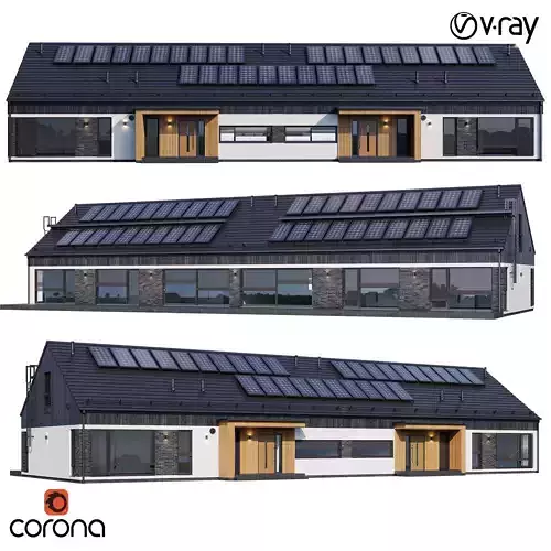 Duplex with floor plans 3D model