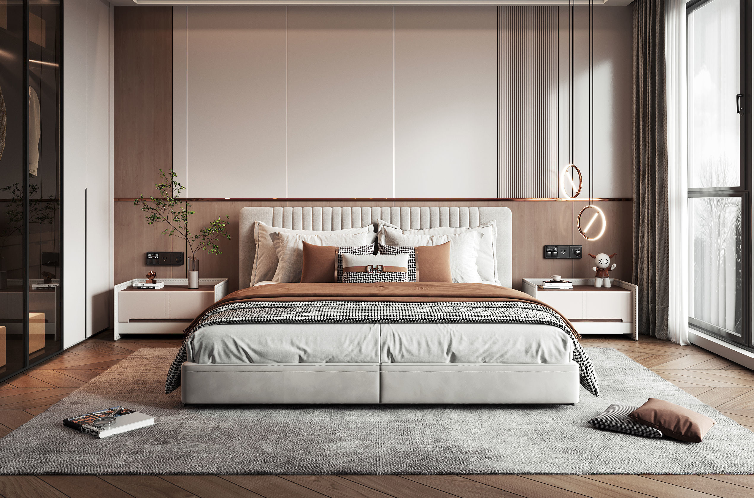 Modern luxury style bedroom 3D model 3D model_1