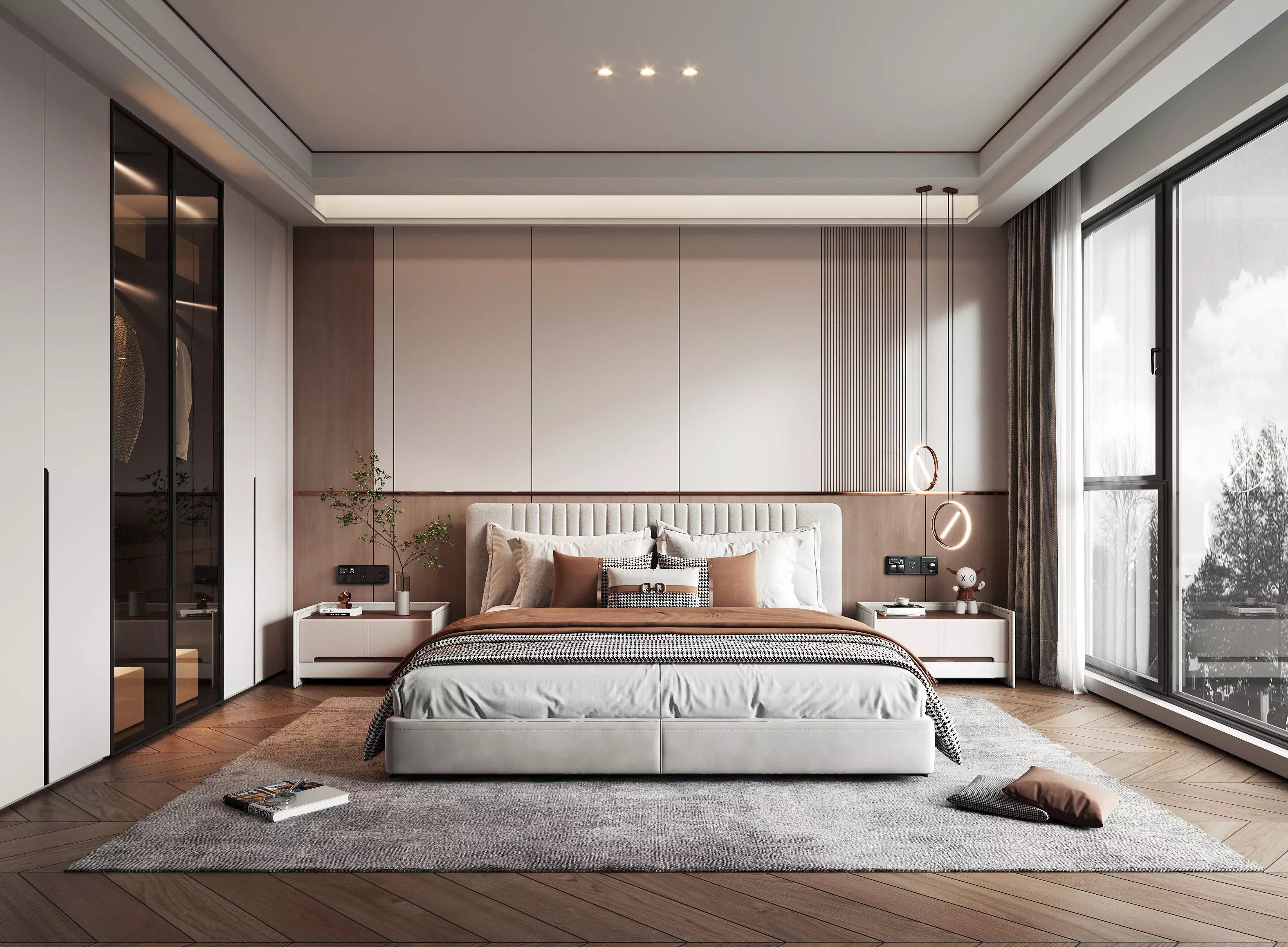 Modern luxury style bedroom 3D model 3D model_0