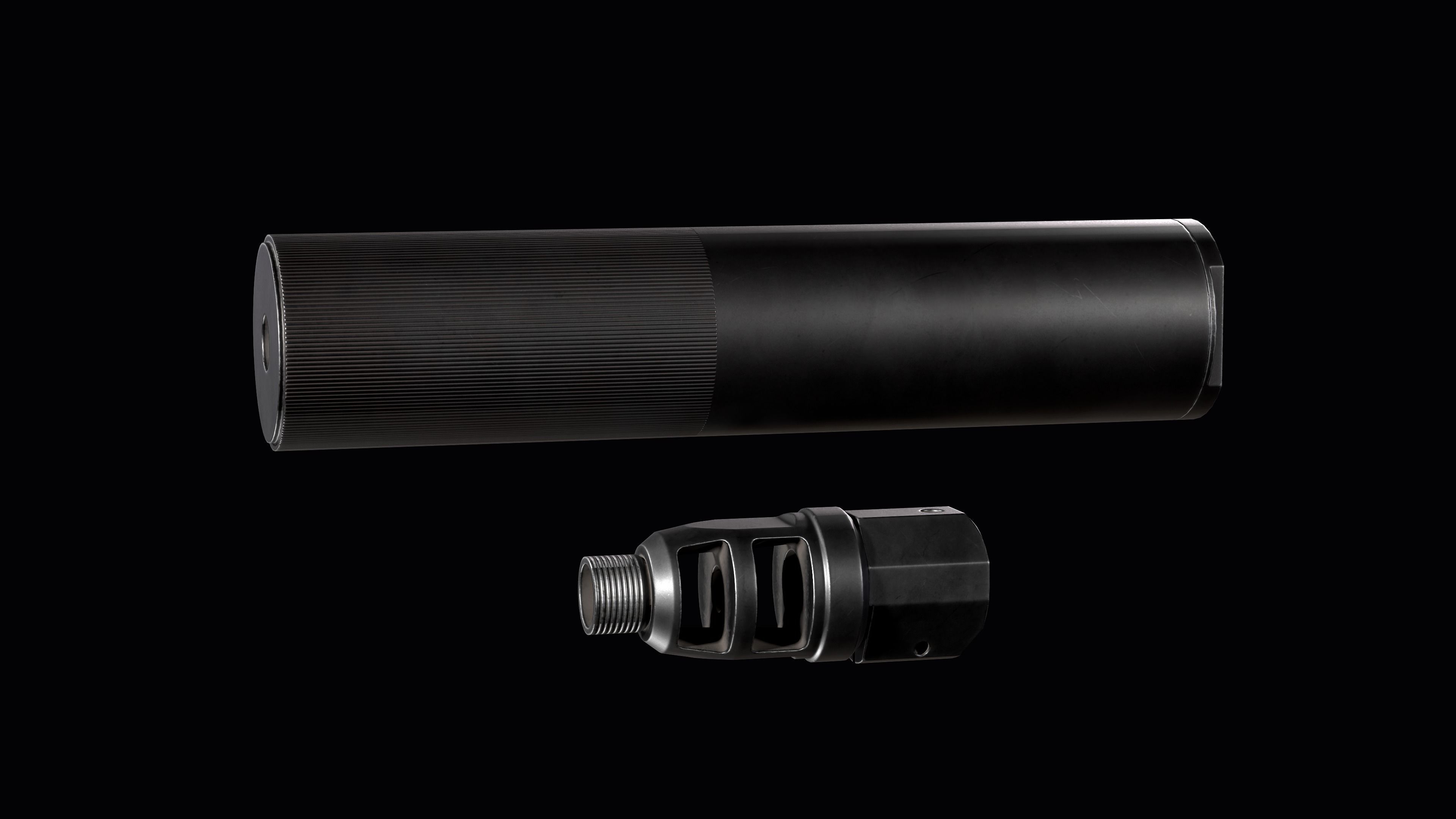 Silencer Suppressor for AR 15 AR 10 AK AKM 308 WIN 9x19mm NATO 3D Model Collection_18