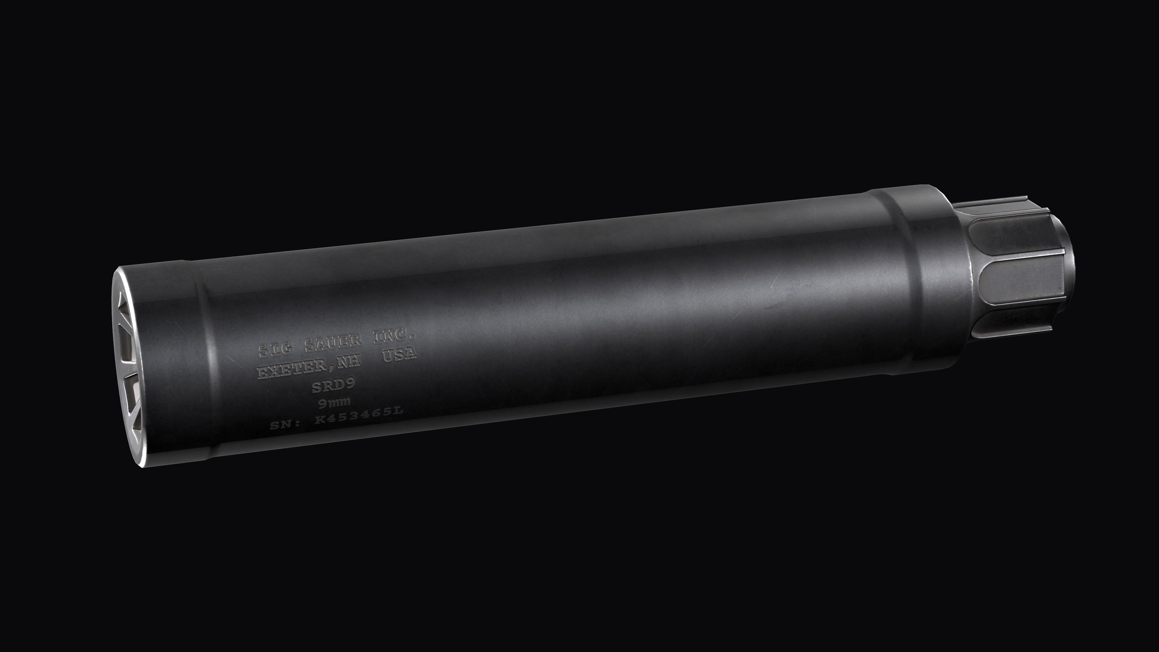 Silencer Suppressor for AR 15 AR 10 AK AKM 308 WIN 9x19mm NATO 3D Model Collection_21