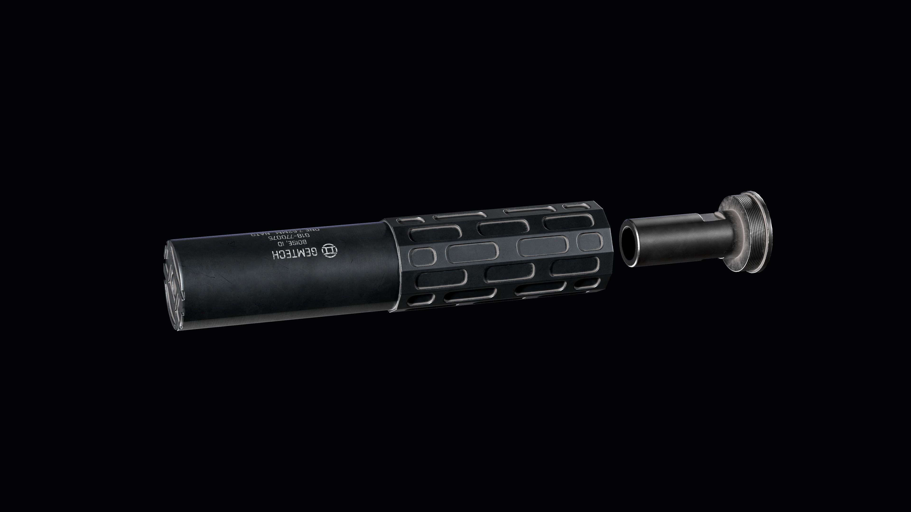 Silencer Suppressor for AR 15 AR 10 AK AKM 308 WIN 9x19mm NATO 3D Model Collection_14