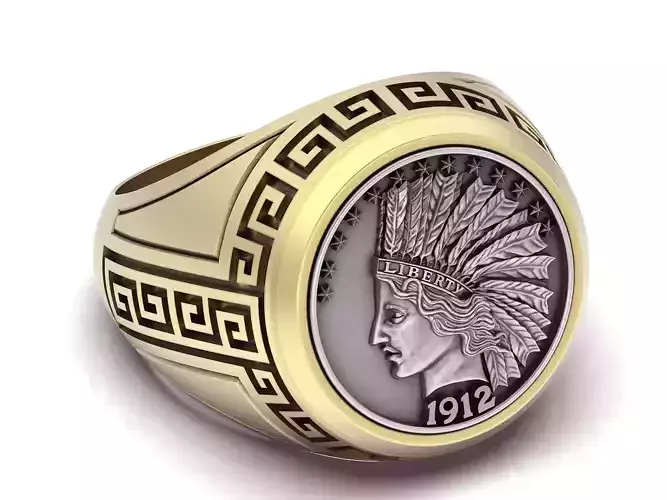10 dollar indian american coin printable jewelry Ring