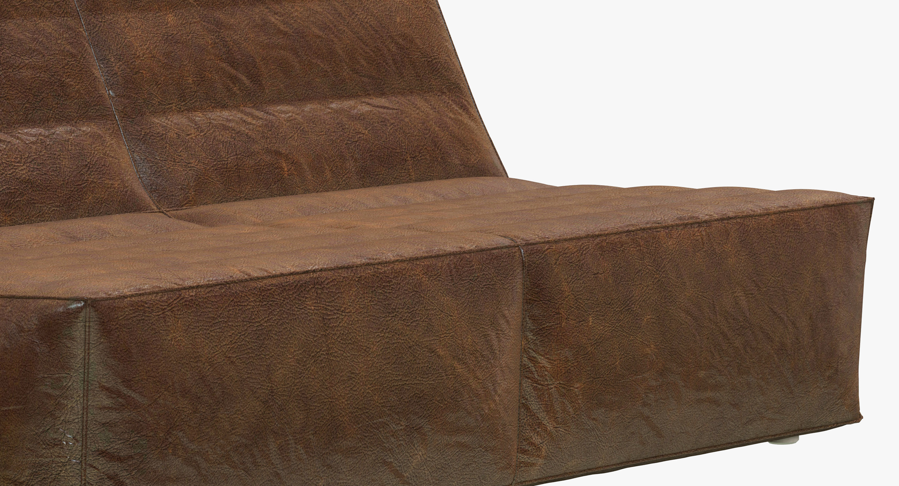 Restoration Hardware Chelsea Leather Chair And Half 3D model_4
