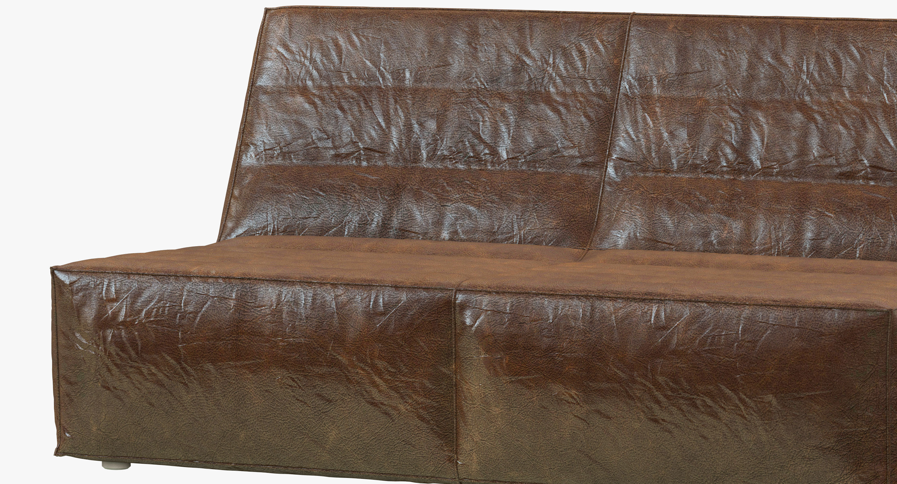 Restoration Hardware Chelsea Leather Chair And Half 3D model_5