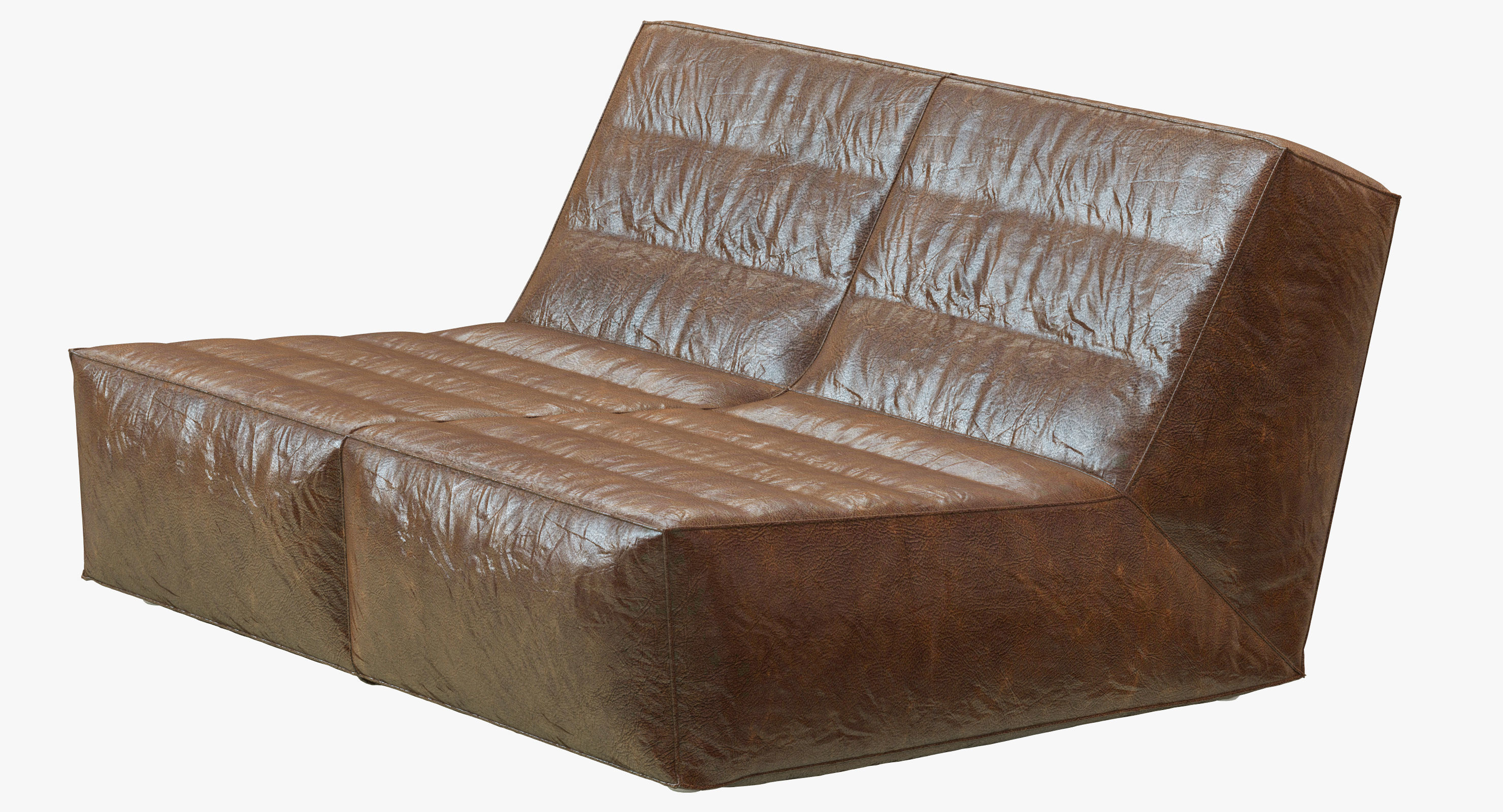 Restoration Hardware Chelsea Leather Chair And Half 3D model_2