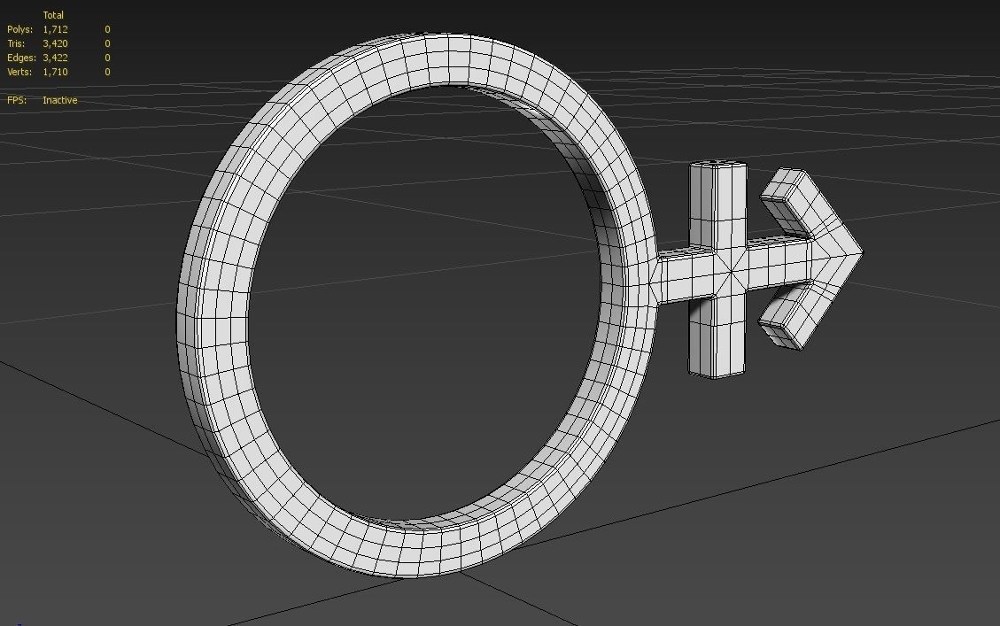 Gender Symbols -OtherGender Low-poly 3D model_4