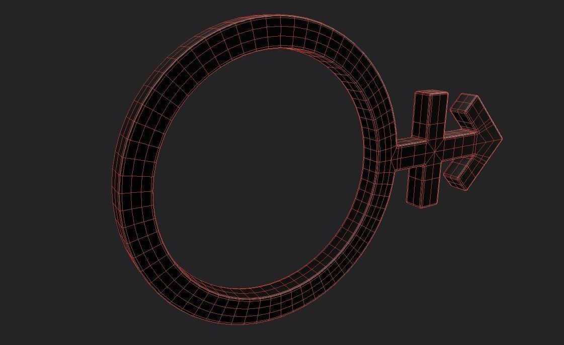 Gender Symbols -OtherGender Low-poly 3D model_1