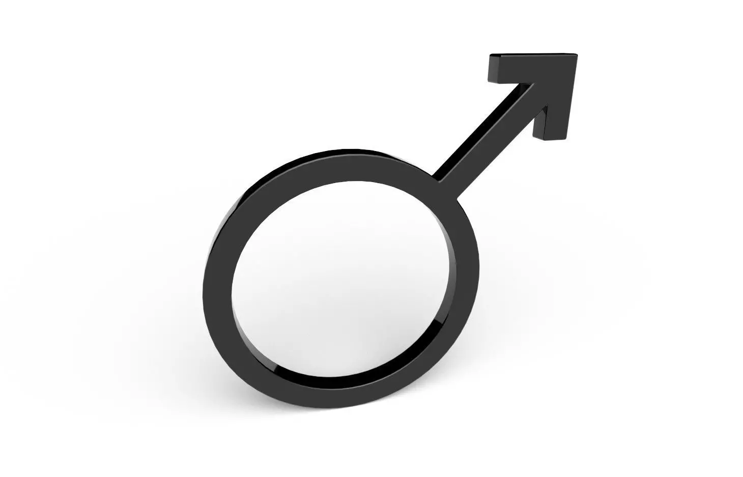 Gender Symbols -Male Low-poly 3D model_0