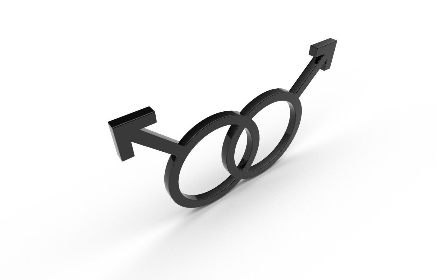 Gender Symbols -Homosexual Low-poly 3D model_3