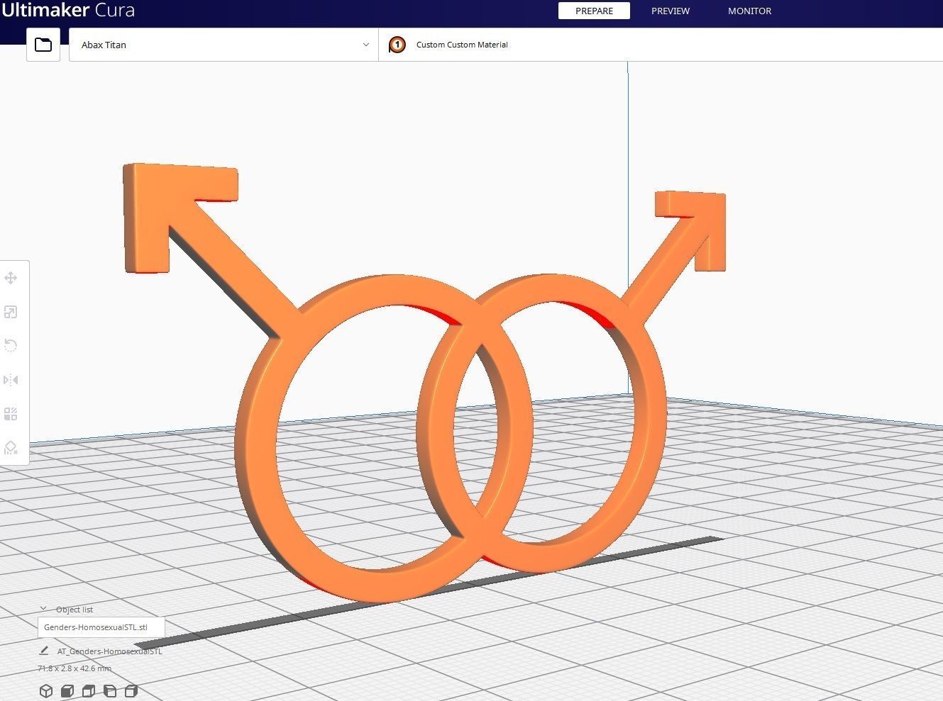 Gender Symbols -Homosexual Low-poly 3D model_6