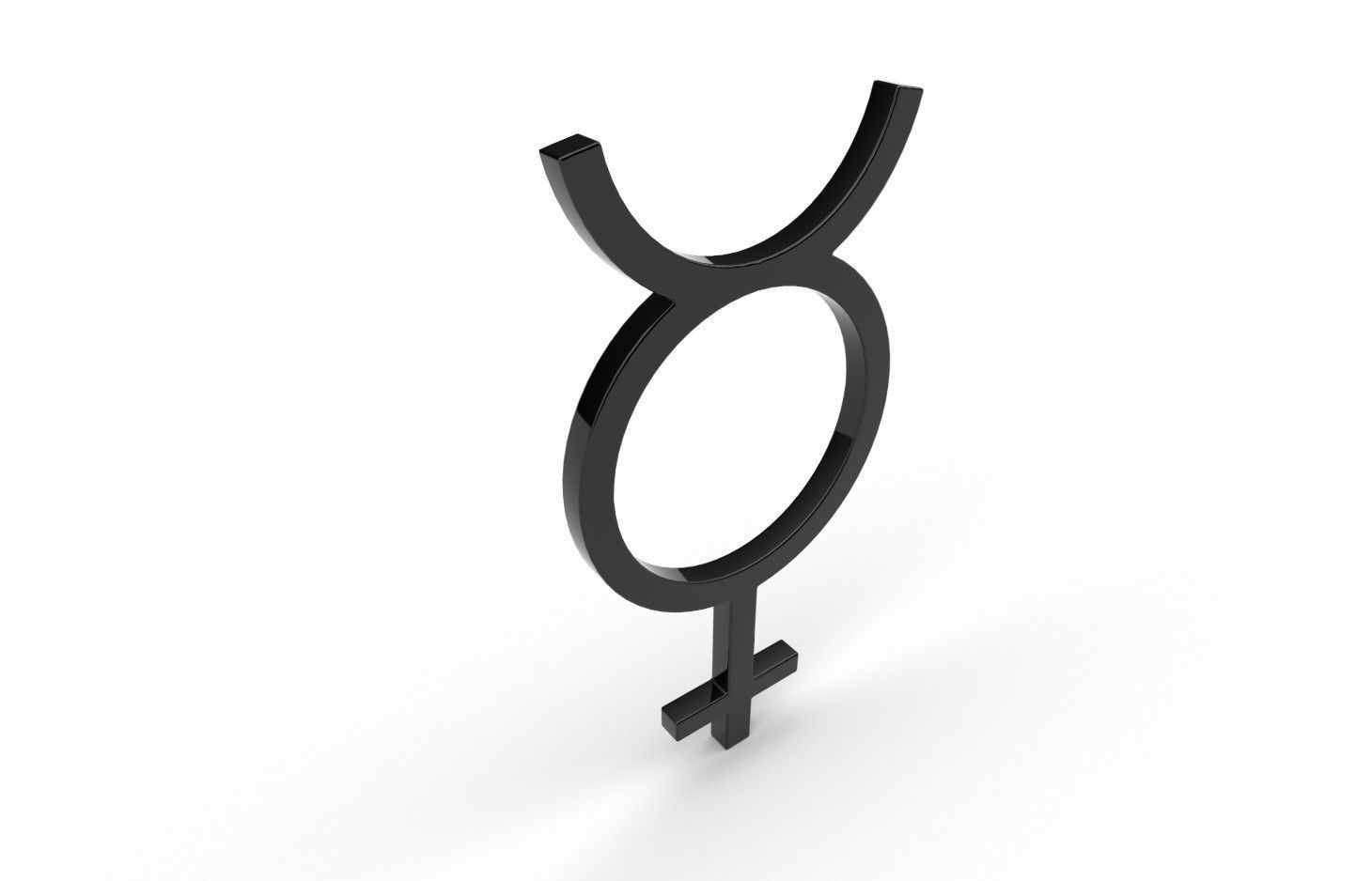 Gender Symbols -Hermaphroditus Low-poly 3D model_3