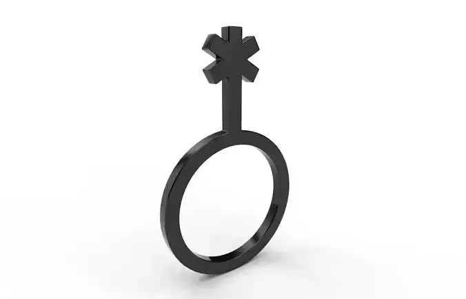 Gender Symbols -Genderqueer Low-poly 3D model Gender Symbols -Genderqueer Low-poly 3D model