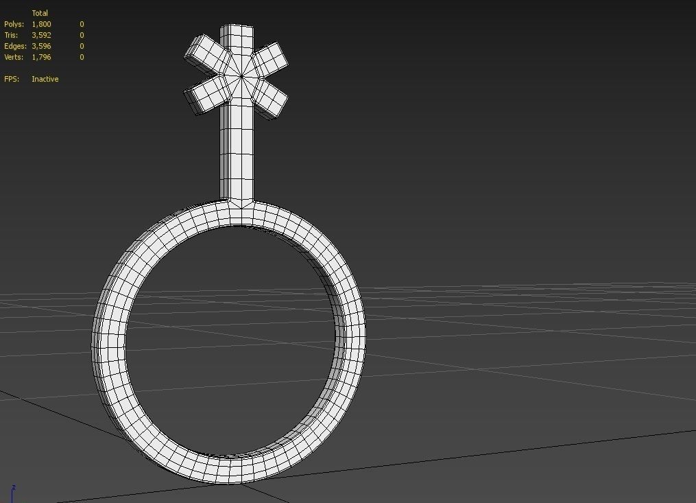 Gender Symbols -Genderqueer Low-poly 3D model_4