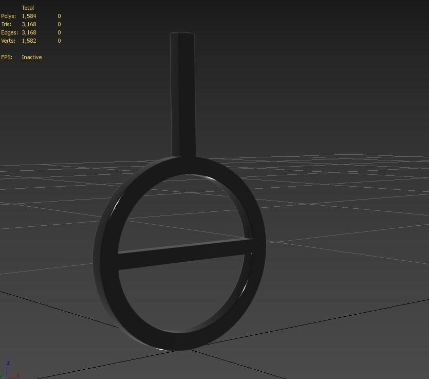 Gender Symbols -Genderless Low-poly 3D model_5
