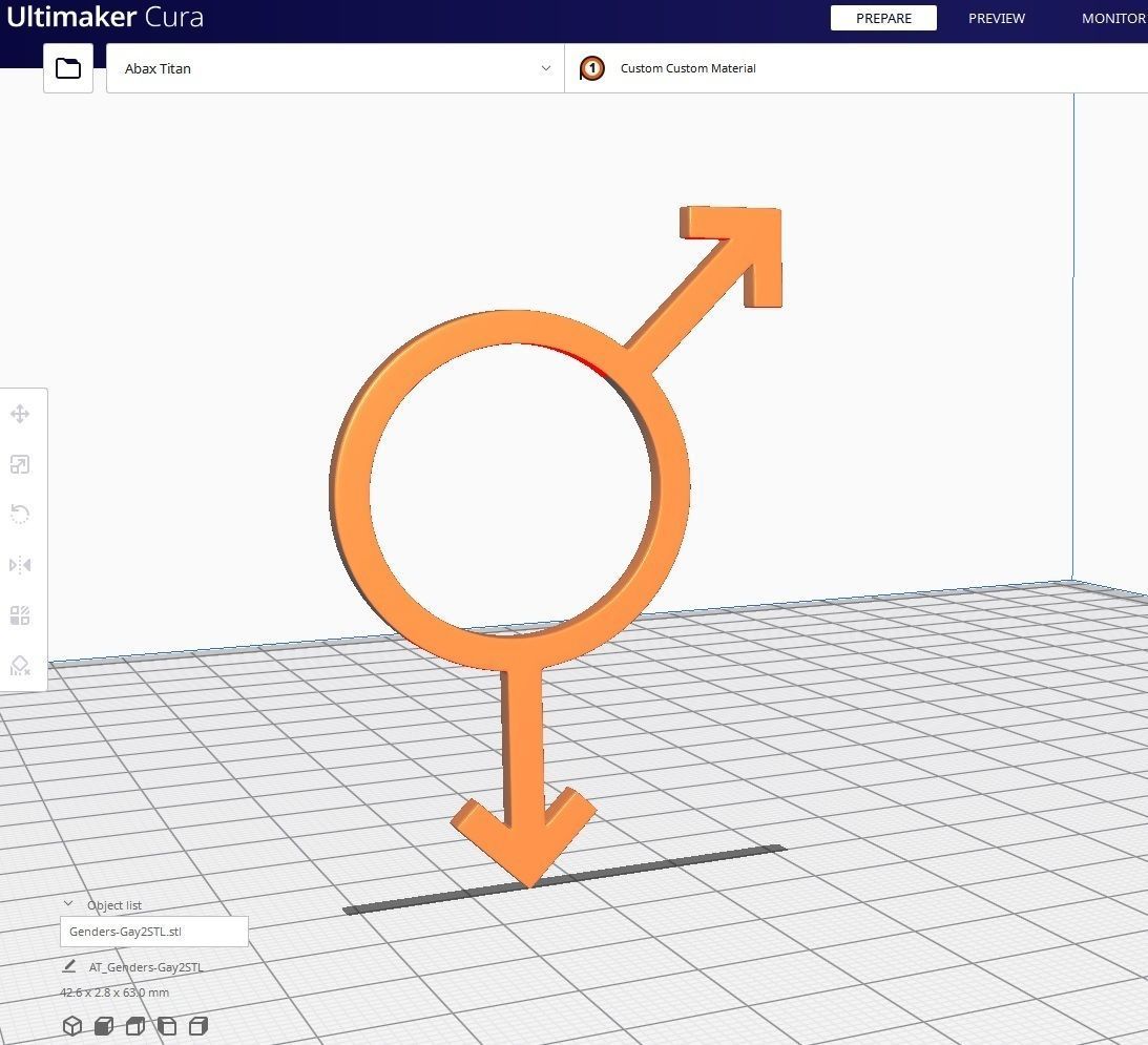 Gender Symbols -Gay2 Low-poly 3D model_5