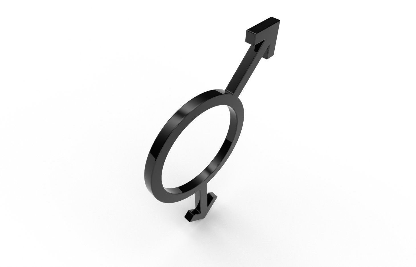 Gender Symbols -Gay2 Low-poly 3D model_3