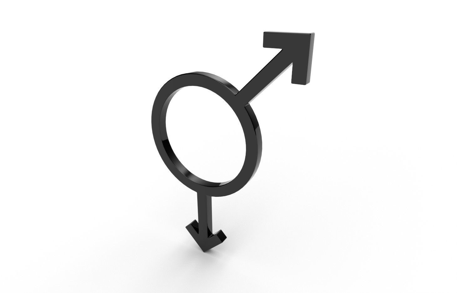 Gender Symbols -Gay2 Low-poly 3D model_2