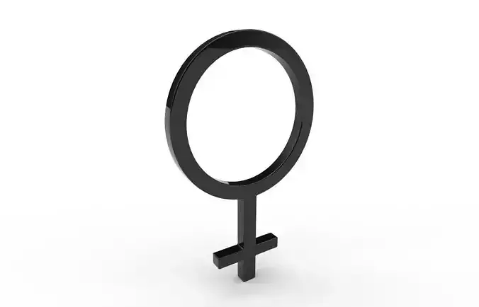 Gender Symbols -Female Low-poly 3D model Gender Symbols -Female Low-poly 3D model