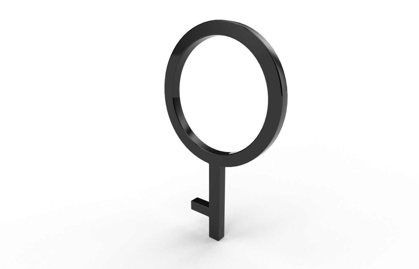 Gender Symbols -Demigirl Low-poly 3D model_2