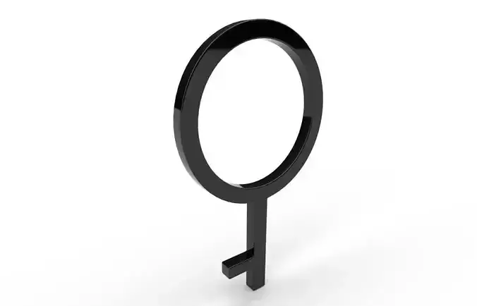 Gender Symbols -Demigirl Low-poly 3D model Gender Symbols -Demigirl Low-poly 3D model