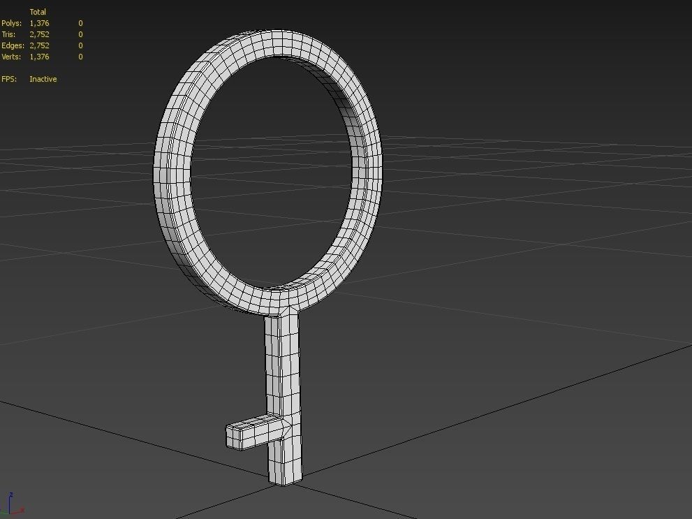 Gender Symbols -Demigirl Low-poly 3D model_4