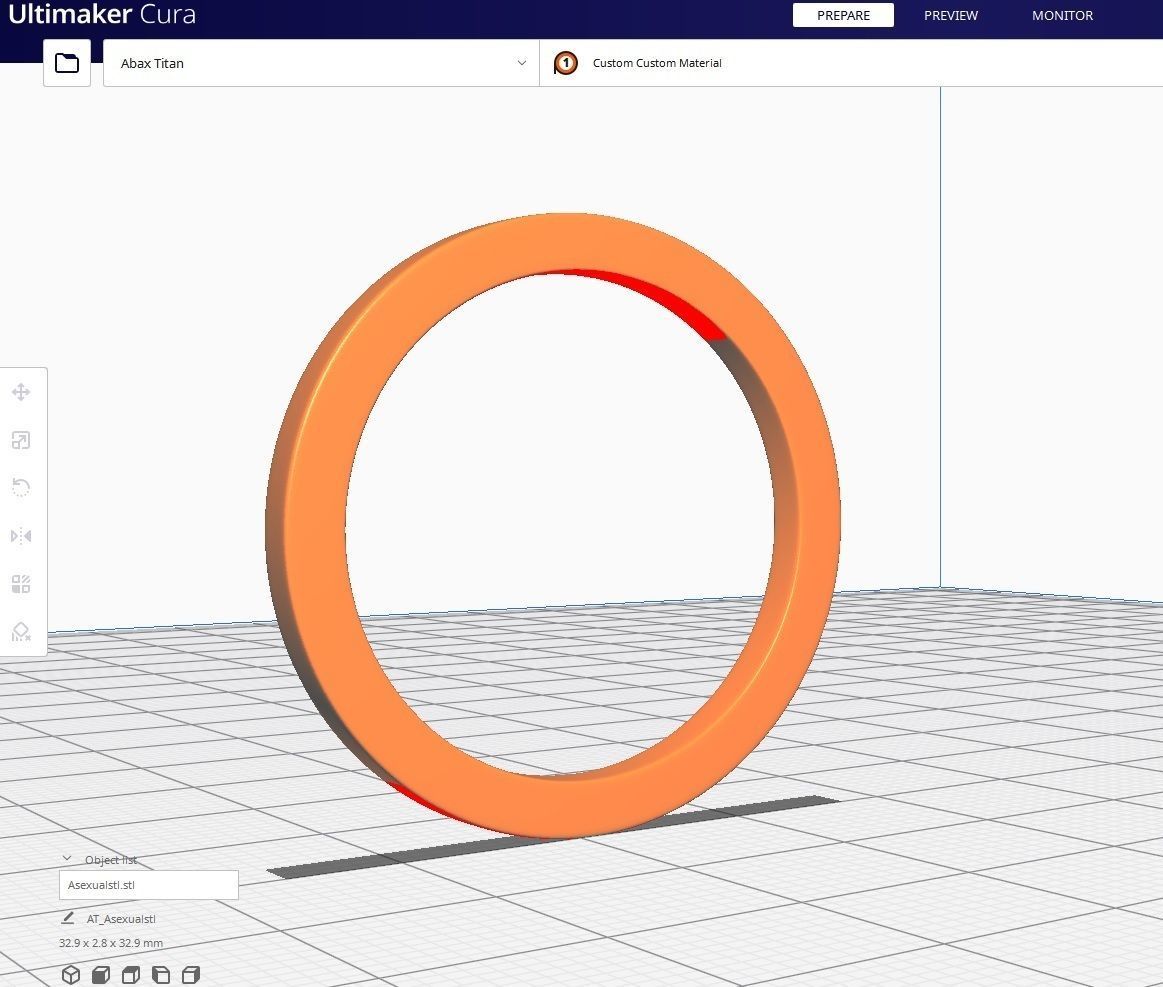 Gender Symbols -Asexual Low-poly 3D model_5