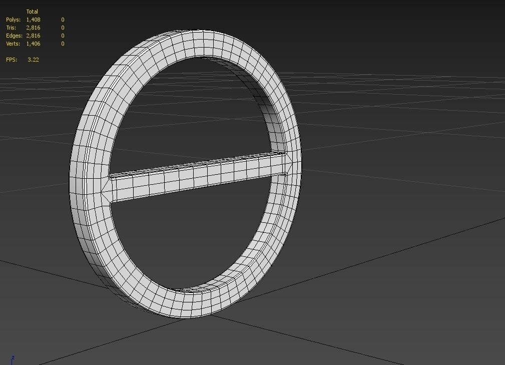 Gender Symbols -Agender Low-poly 3D model_9