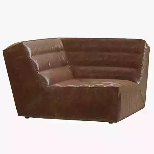 Restoration Hardware Chelsea Leather Square Corner Chair