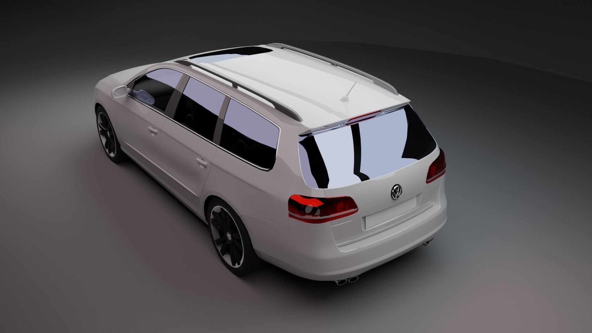 volkswagen passat Low-poly 3D model_2
