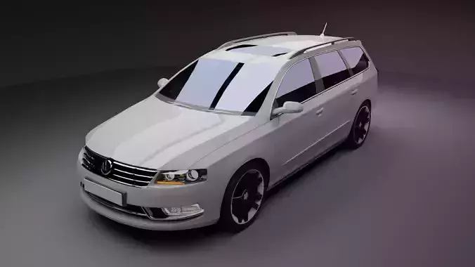 volkswagen passat Low-poly 3D model volkswagen passat Low-poly 3D model