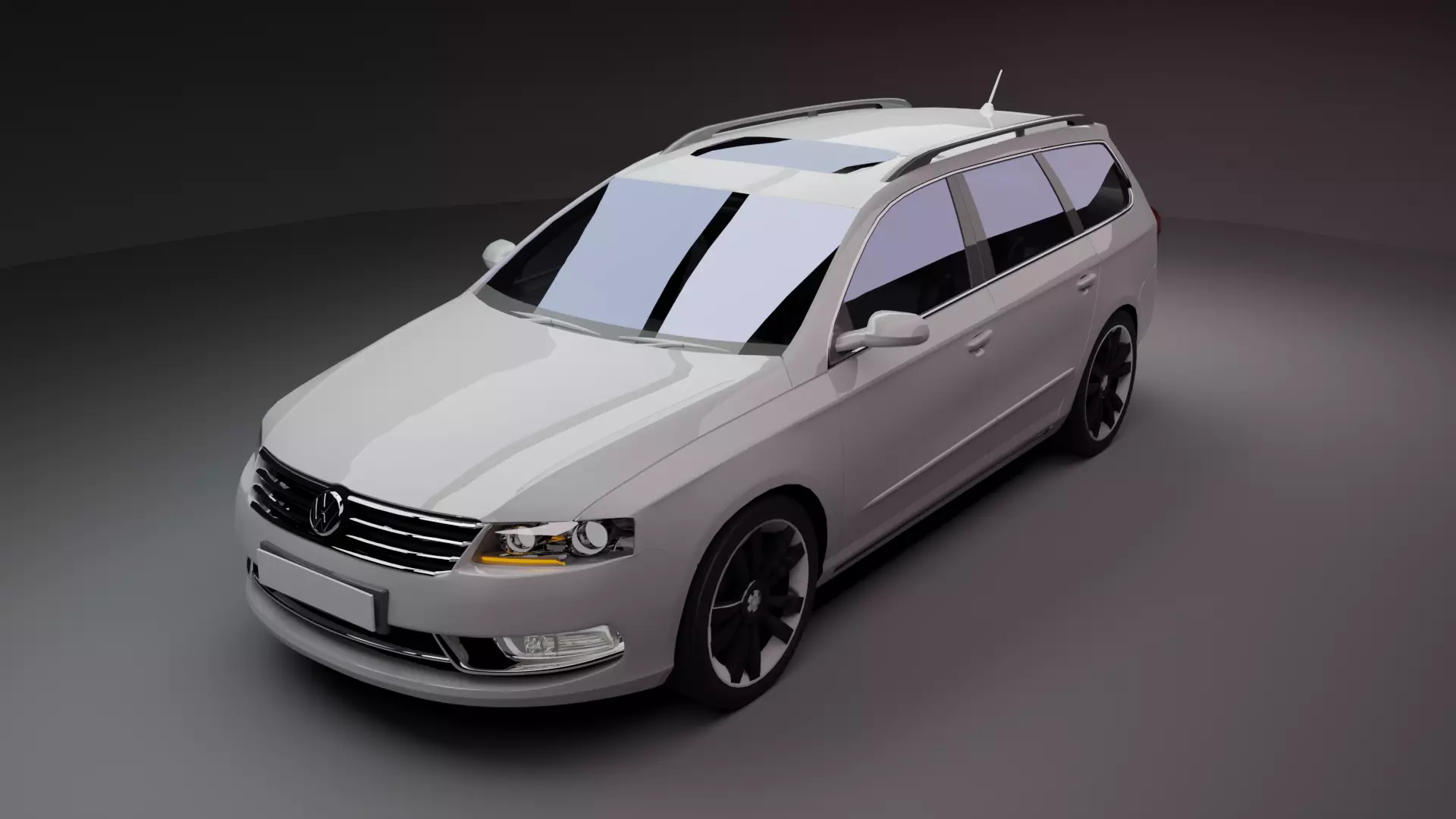 volkswagen passat Low-poly 3D model_0