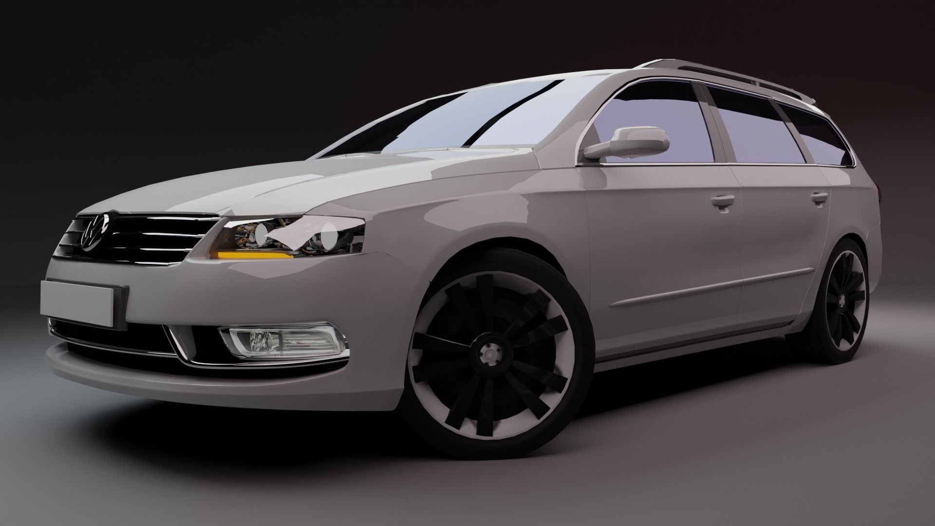 volkswagen passat Low-poly 3D model_1